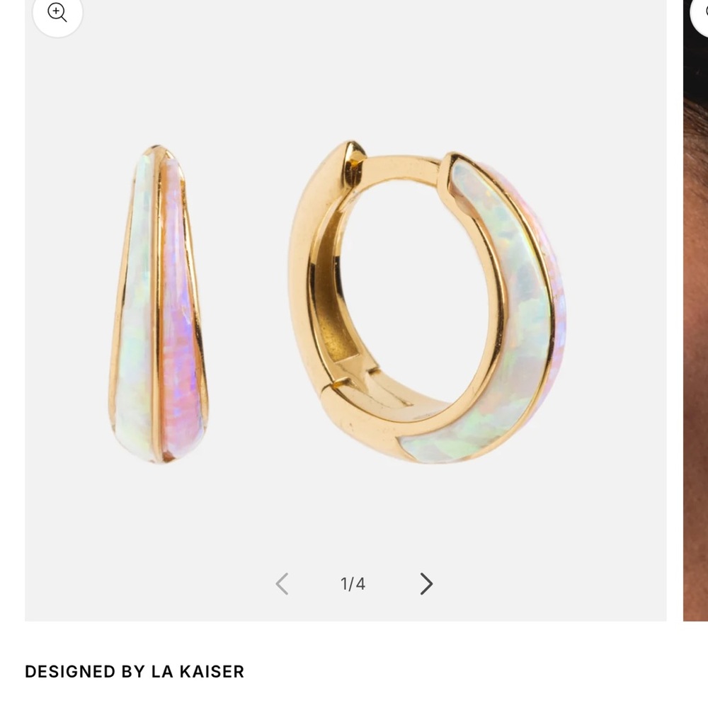 Local Eclectic La Kaiser Gold and Iridescent Earrings - SOLD OUT